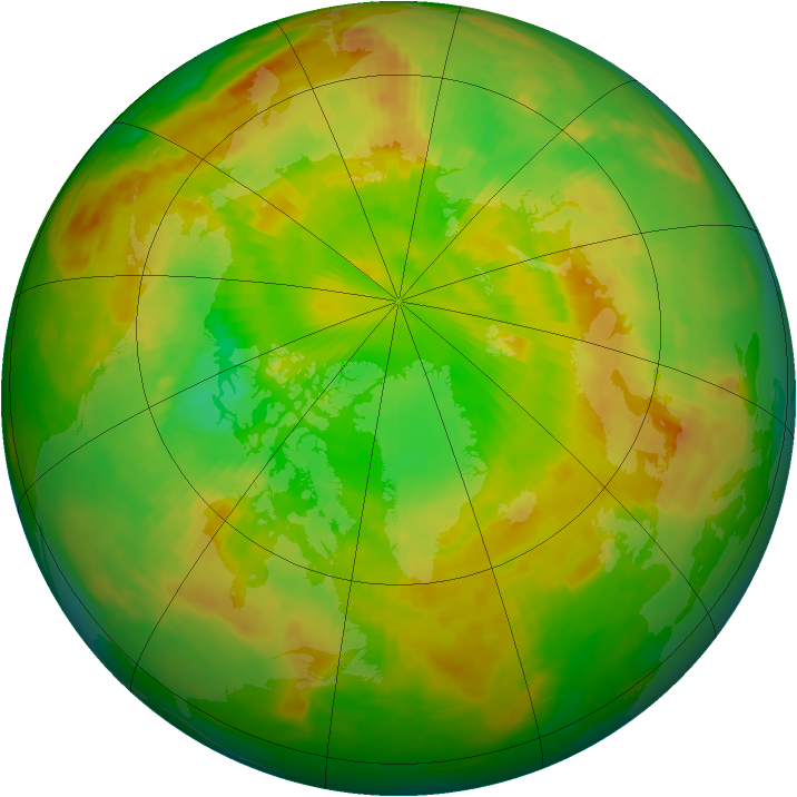 Arctic ozone map for 15 June 1982